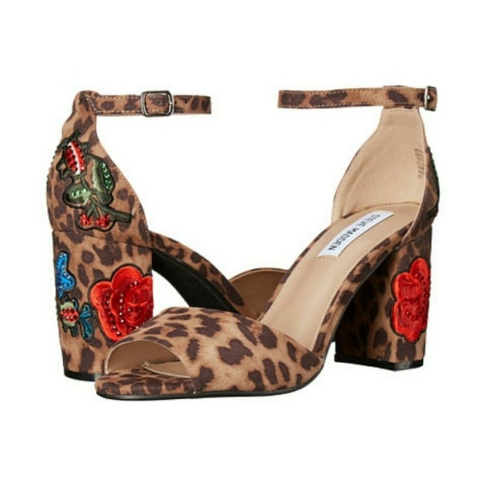 Steve Madden Merlys Leopard Heel Sandals
